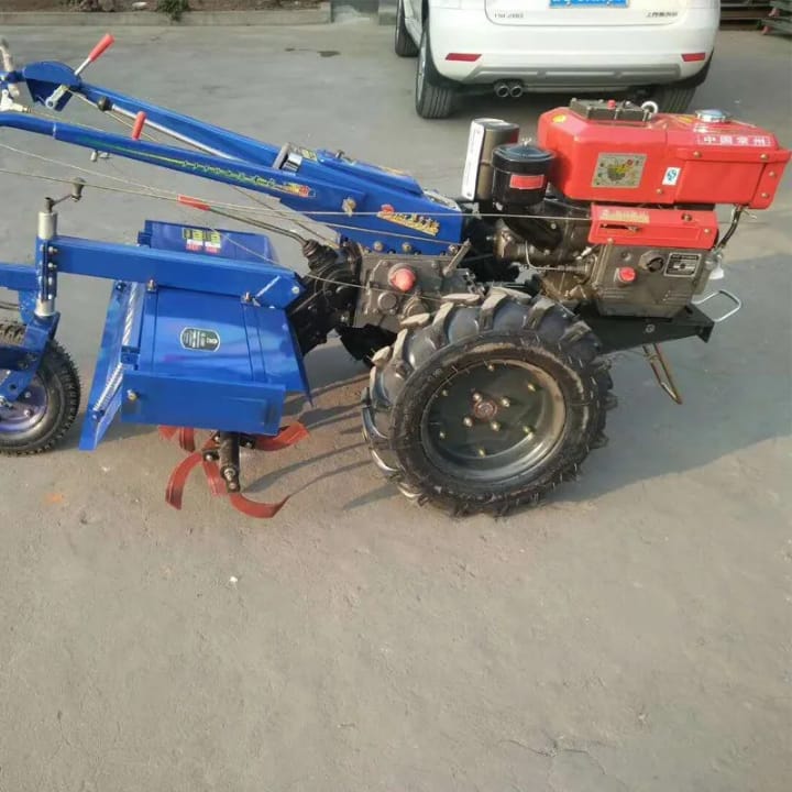 Tractor working the farm